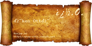 Ékes Ottó névjegykártya